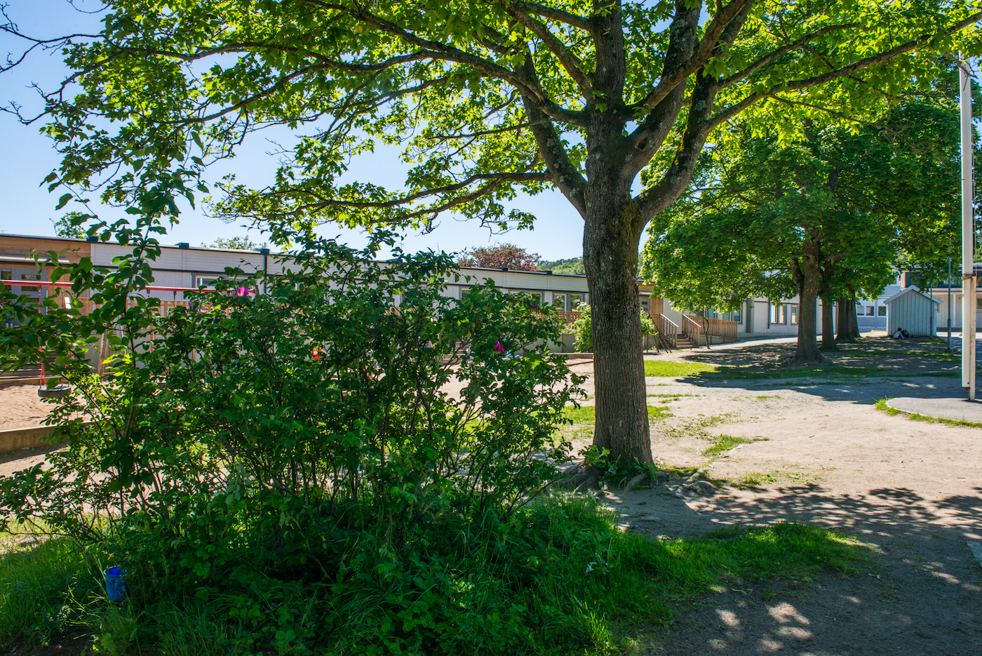 Björkåsskolan har hyrt en tillfällig skolpaviljong som med sina 72 meter är den längsta som PCS Modulsystem har monterat i Göteborg.