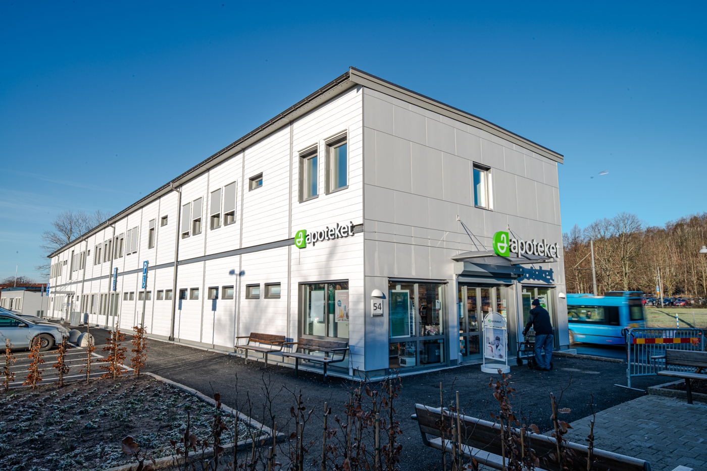 Apotek i modulbyggnad på östra sjukhuset i Göteborg – en tillfällig och flyttbar lokal från PCS Modulsystem.