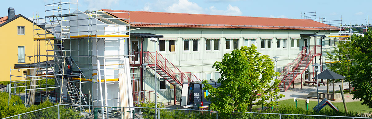 Förskolan på Kälvestavägen, Spånga - platsanpassad tillbyggnad sommaren 2015