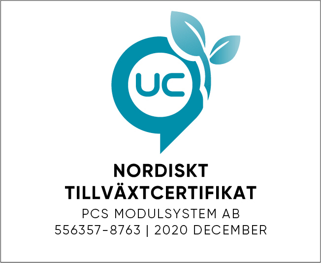 UC-sigill för PCS Modulsystem, Nordiskt tillväxtcertifikat