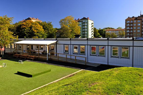 Eketrägatan, första förskolan för PCS Modulsystem i Göteborg.